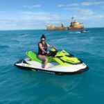 Jet ski by shipwreck