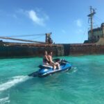 Jet ski by shipwreck